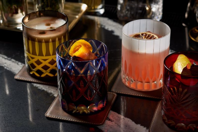 Three cocktails on a table 