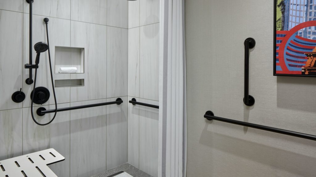 Hearing/Mobility Accessible with Roll-In Shower